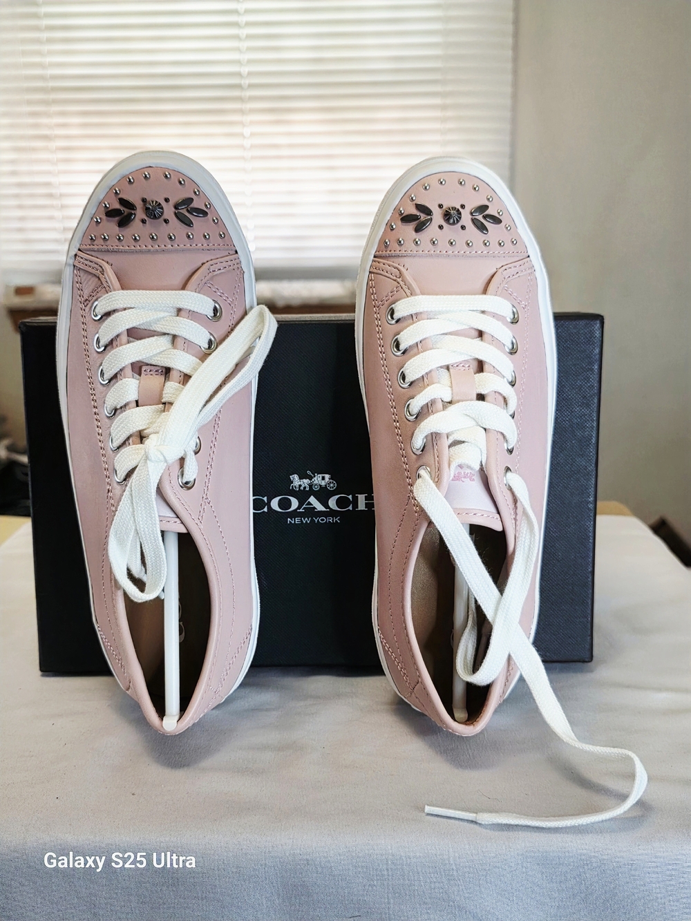 COACH Elle Matte Calf Leather Sneakers In Pink/Pink Size  7M